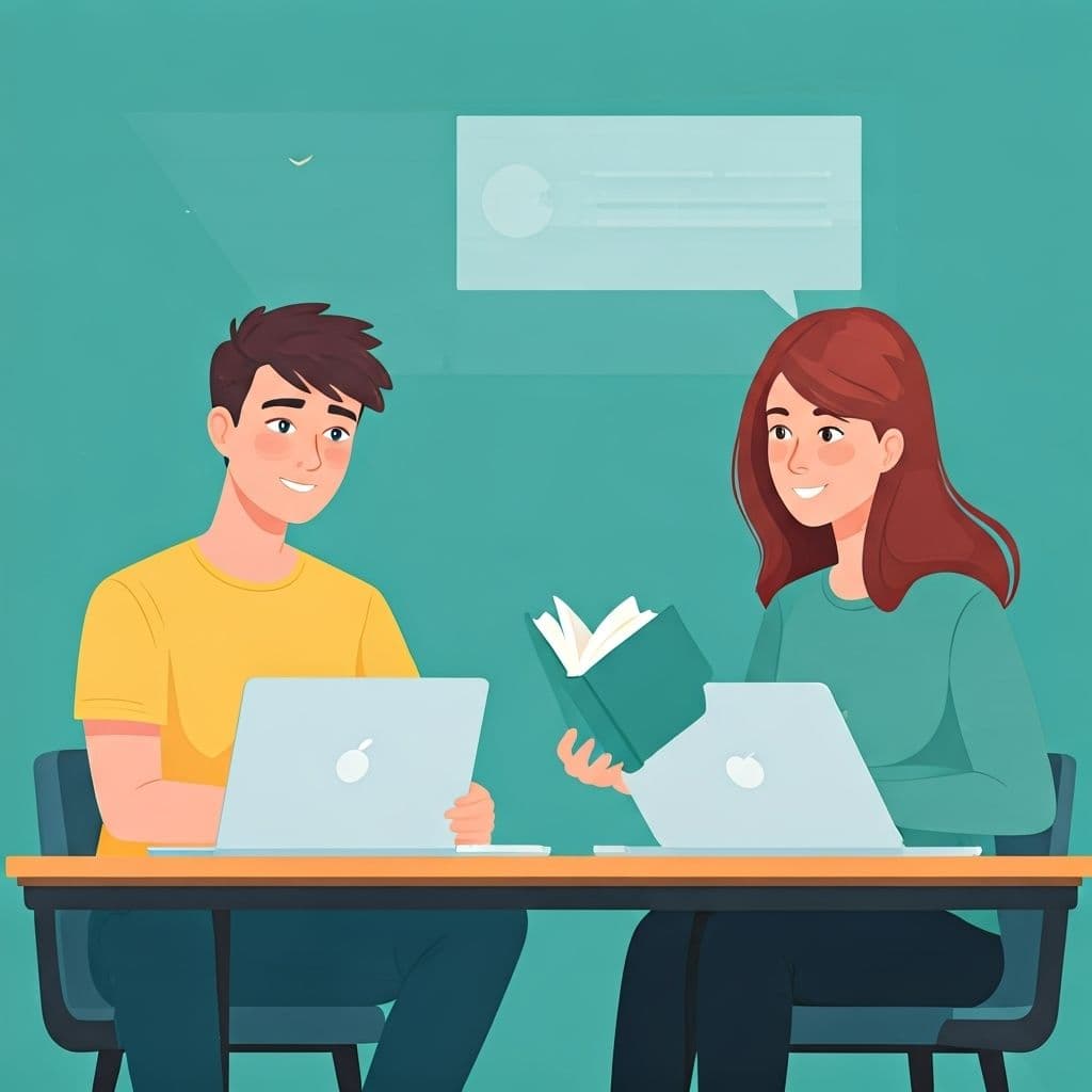 Pessoa estudando em um laptop